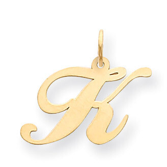 Initial K Charm 14K Gold Medium Fancy Script YC652K, MPN: YC652K, 886774136783