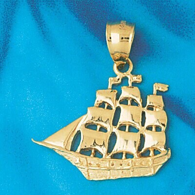 Dazzlers Jewelry Sailboat Pendant Necklace Charm Bracelet in Yellow, White or Rose Gold 1260, MPN: …