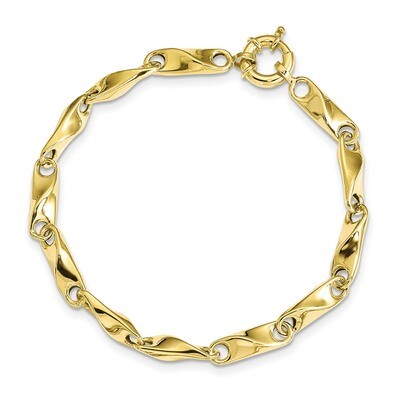Leslie&#39;s Fancy Link Bracelet 10k Gold Polished HB-10LF578-7.5, MPN: 10LF578-7.5, 191101745522