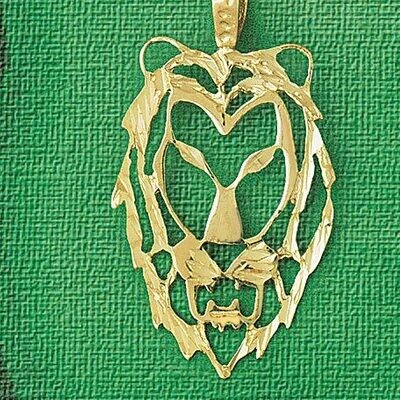 Dazzlers Jewelry Lion Head Pendant Necklace Charm Bracelet in Yellow, White or Rose Gold 1682, MPN:…