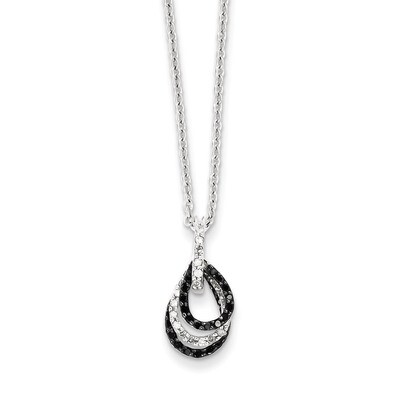 Black &amp; White Diamond Pendant Sterling Silver QP3785, MPN: QP3785, 883957028651
