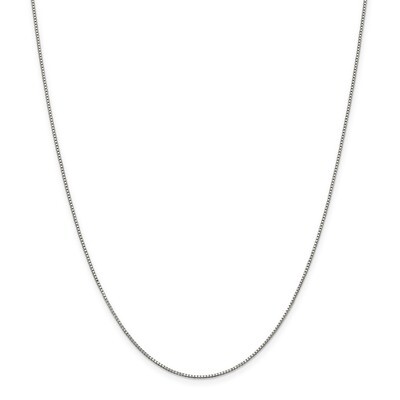 20 Inch .90mm Box Chain Sterling Silver Rhodium-plated QBX019R-20, MPN: QBX019R-20, 886774125343