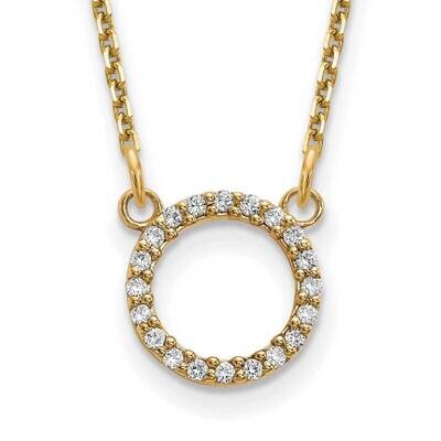 Diamond Open Circle Necklace 14k Gold XP5027VS, MPN: XP5027VS, 883957942513