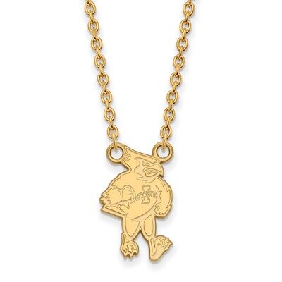 Iowa State University Large Pendant with Chain Necklace Gold-plated Silver GP024IAS-18, MPN: GP024I…