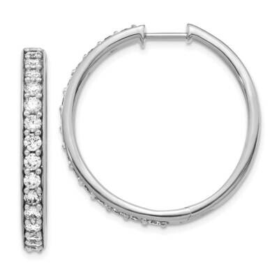 Hoop Earrings 14k White Gold Diamond EM4267-200-WA, MPN: EM4267-200-WA, 883957263618