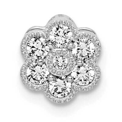 Floral Diamond Chain Slide 14k White Gold PM8466-025-WA, MPN: PM8466-025-WA,