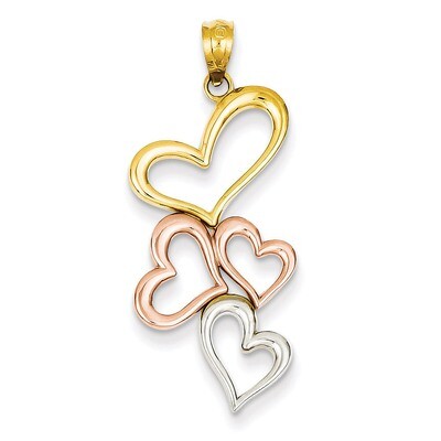 Hearts Pendant 14k Gold D4360, MPN: D4360, 886774256337