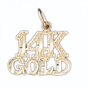 Dazzlers Jewelry Forteen K Gold Pendant Necklace Charm Bracelet in Yellow, White or Rose Gold 10571…