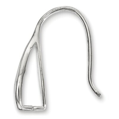 Fancy Casted French Wire Earring Component Sterling Silver SS4935, MPN: SS4935,