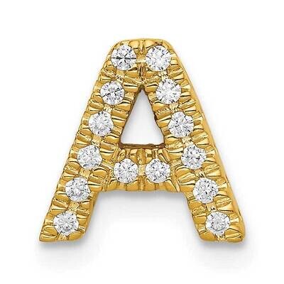 Initial A Charm 14k Gold Diamond PM5221A-010-YA, MPN: PM5221A-010-YA, 883957306919