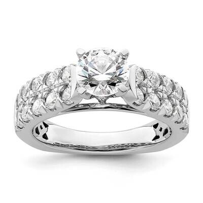 Si1/Si2, G H I, Semi-Mount Engagement Ring 14k White Gold Lab Grown Diamond RM8962E-100-WLG, MPN: R…