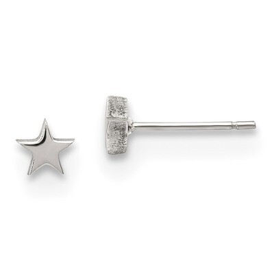 Star Post Earrings Stainless Steel Polished SRE1183 by Chisel, MPN: SRE1183, 191101076770