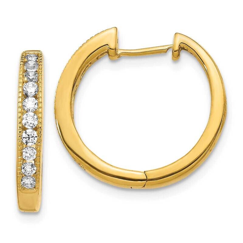 Hoop Earrings 14k Gold Diamond EM5364-050-YA, MPN: EM5364-050-YA, 883957271828