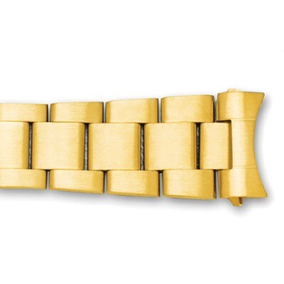 18-20mm Oyster-Style with Deploy Solid Watch Band Gold-tone BA247, MPN: BA247, 886774145785