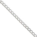 5.25mm Semi-Solid Curb Link Chain 20 Inch 14k White Gold BC105-20, MPN: BC105-20, 886774537801