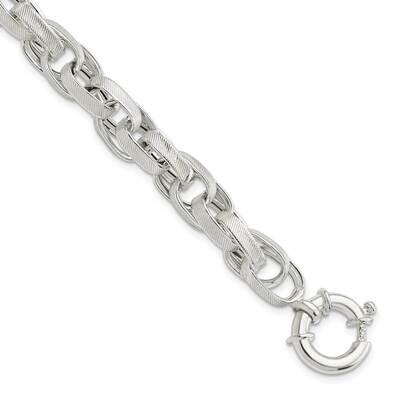 Fancy Link Bracelet Sterling Silver Polished QG5850-7.5, MPN: QG5850-7.5,