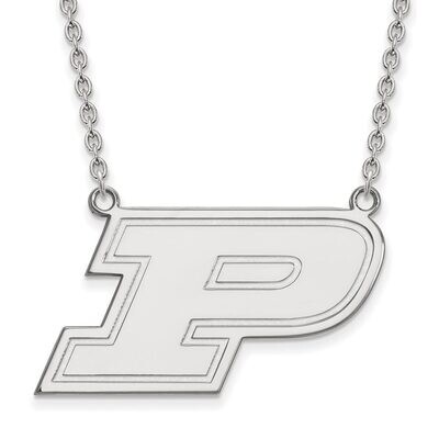 Purdue Large Pendant with Chain Necklace Sterling Silver SS015PU-18, MPN: SS015PU-18, 886774696560
