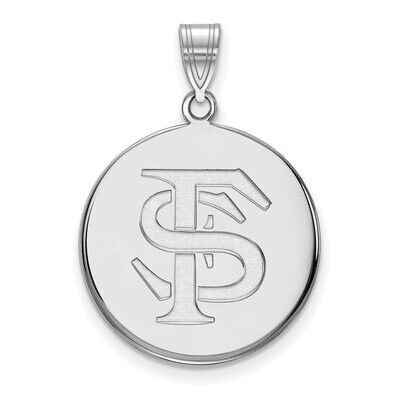 Florida State University Large Disc Pendant 14k White Gold 4W041FSU, MPN: 4W041FSU, 886774847849