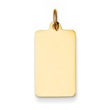 Plain .011 Gauge Rectangular Engravable Disc Charm 14k Gold XM286/11, MPN: XM286/11, 883957378794