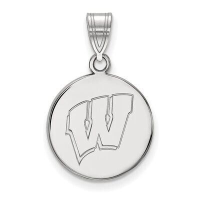 University of Wisconsin Medium Disc Pendant Sterling Silver SS039UWI, MPN: SS039UWI, 886774718866