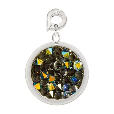 Nikki Lissoni Green Rock Crystal Charm Silver-Plated 20mm D1089SM, MPN: D1089SM, 8718819232605