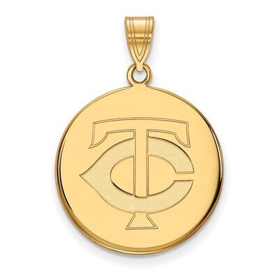 Minnesota Twins Large Disc Pendant 14k Yellow Gold 4Y016TWN, MPN: 4Y016TWN, 886774874128