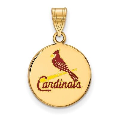 Saint Louis Cardinals Medium Enamel Disc Pendant Gold-plated Silver GP038CRD, MPN: GP038CRD, 886774…