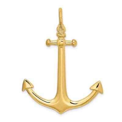 Large Anchor Charm 14k Gold 3-D K7971, MPN: K7971, 637218185351