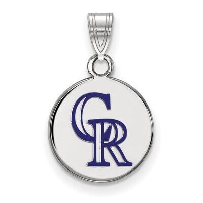 Colorado Rockies Small Enamel Disc Pendant Sterling Silver SS016ROK, MPN: SS016ROK, 886774627908