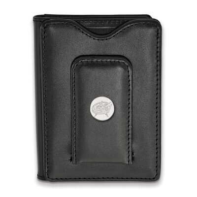 Columbus Blue Jackets Black Leather Wallet Sterling Silver on Leather SS010BJA-W1, MPN: SS010BJA-W1…