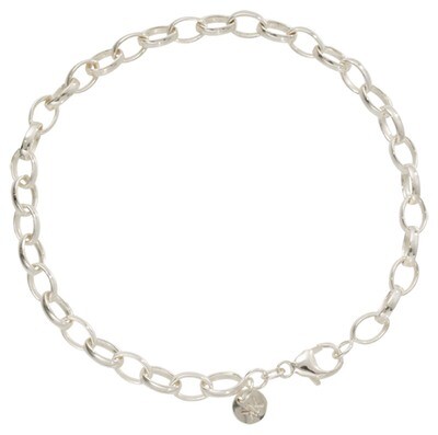 Nikki Lissoni Silver-Plated Chain Bracelet 7X5mm 17cm 6.7 inch For Charms Not Compatible with Penda…