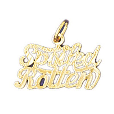 Dazzlers Jewelry Spoiled Rotten Pendant Necklace Charm Bracelet in Yellow, White or Rose Gold 10588…