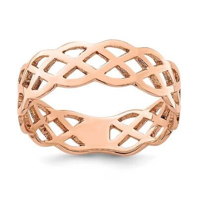 Weave Ring 14K Rose Gold Polished D4733, MPN: D4733, 196904063149
