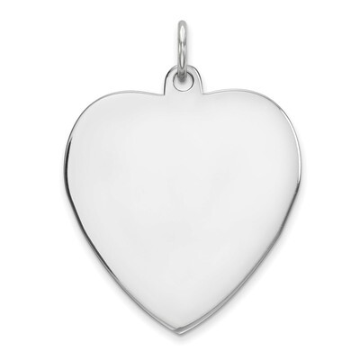 Engravable Heart Polished Front Back Disc Charm Sterling Silver QM393/18P, MPN: QM393/18P, 88395722…