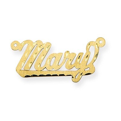 0.013 Gauge Satin Diamond-cut Nameplate Pendant 14k Gold XNA185Y, MPN: XNA185Y, 191101542114