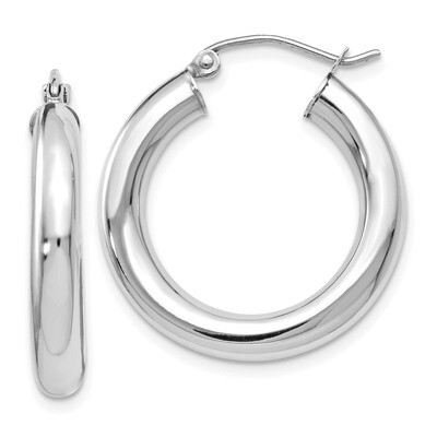 Leslie&#39;s Lightweight Hoop Earrings 14k White Gold Polished HB-LE1284, MPN: LE1284, 191101758065