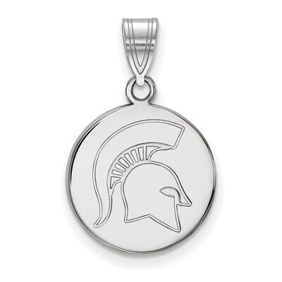 Michigan State University Medium Disc Pendant 14k White Gold 4W069MIS, MPN: 4W069MIS, 886774853796