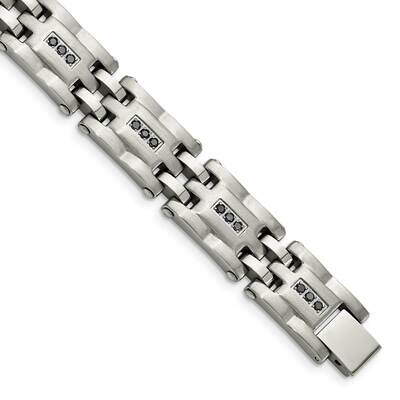 Brushed 3/4ct tw. Diamond Bracelet Stainless Steel Polished SRB1531-8.5 by Chisel, MPN: SRB1531-8.5…