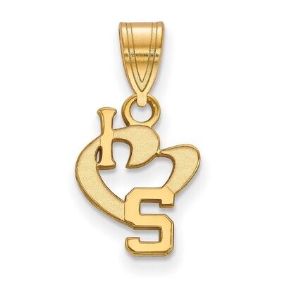 Michigan State University Small I love Logo Pendant Gold-plated Silver GP019MIS, MPN: GP019MIS, 886…