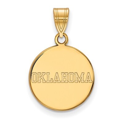 University of Oklahoma Medium Disc Pendant 14k Yellow Gold 4Y053UOK, MPN: 4Y053UOK, 886774884707