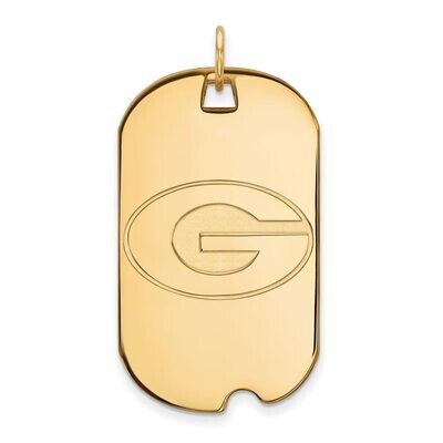 University of Georgia Large Dog Tag Gold-plated Silver GP028UGA, MPN: GP028UGA, 886774932064