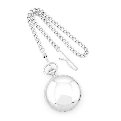 Charles Hubert Chrome-finish White Dial Pocket Watch XWA1034, MPN: XWA1034, 811233010991