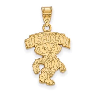 University of Wisconsin Large Pendant Gold-plated Silver GP073UWI, MPN: GP073UWI, 886774954516
