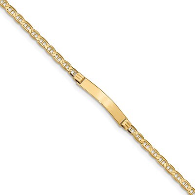 7 Inch Anchor Link ID Bracelet 14k Gold LID60-7, MPN: LID60-7, 883957825342