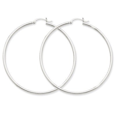 Lightweight Hoop Earrings 14k White Gold T834L, MPN: T834L, 883957286525