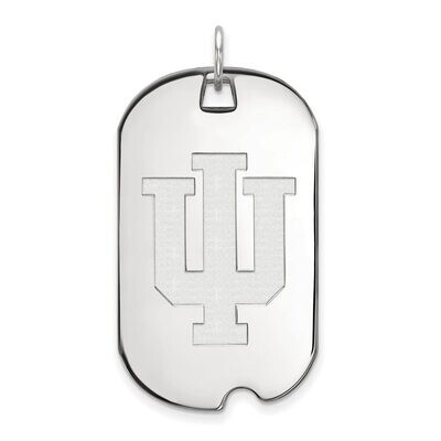 Indiana University Large Dog Tag 10k White Gold 1W028IU, MPN: 1W028IU, 886774785127