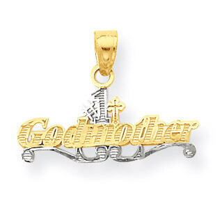 #1 Godmother Charm 10K Gold &amp; Rhodium 10C966, MPN: 10C966, 886774022499