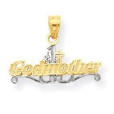 #1 Godmother Charm 10K Gold &amp; Rhodium 10C966, MPN: 10C966, 886774022499