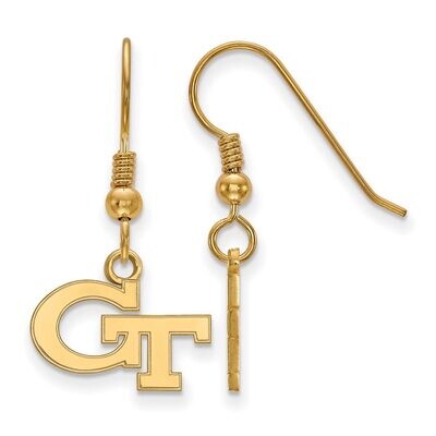 Georgia Institute of Technology x-Small Dangle Earring Wire Gold-plated Silver GP006GT, MPN: GP006G…