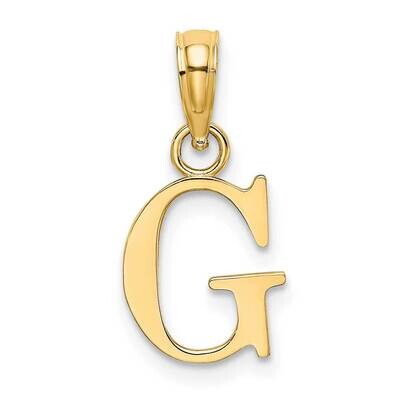 G Block Initial Charm 14k Gold Polished K6423G, MPN: K6423G, 637218007301
